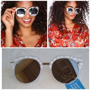 White Tortoiseshell Sunglasses Summer Party Vacation Retro Fashionista Casual